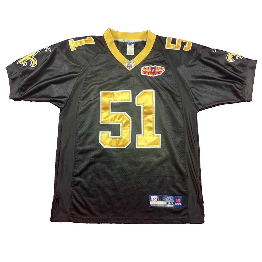New‎ Orleans Saints Jonathon Vilma #51 Super Bowl XLIV Reebok Jersey Size 48